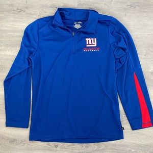 NFL Giants Football Quarter Zip Shirt M
